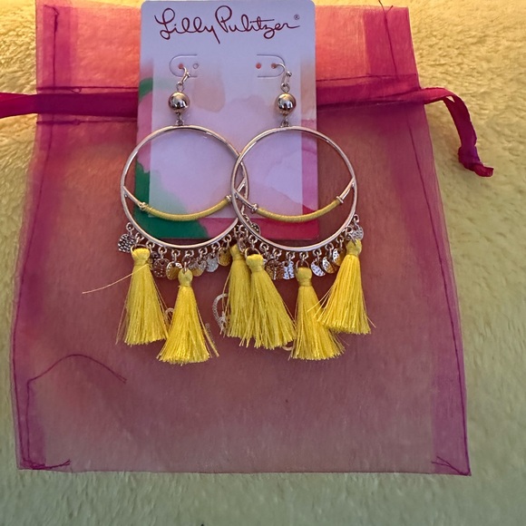 Lilly Pulitzer Bright Yellow Tassel Earrings - Picture 4 of 6
